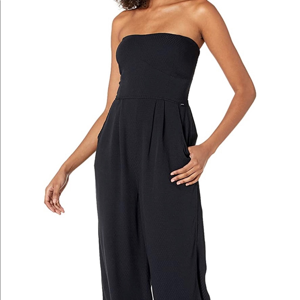 RVCA Women's Social Strapless Wide Leg Jumpsuit